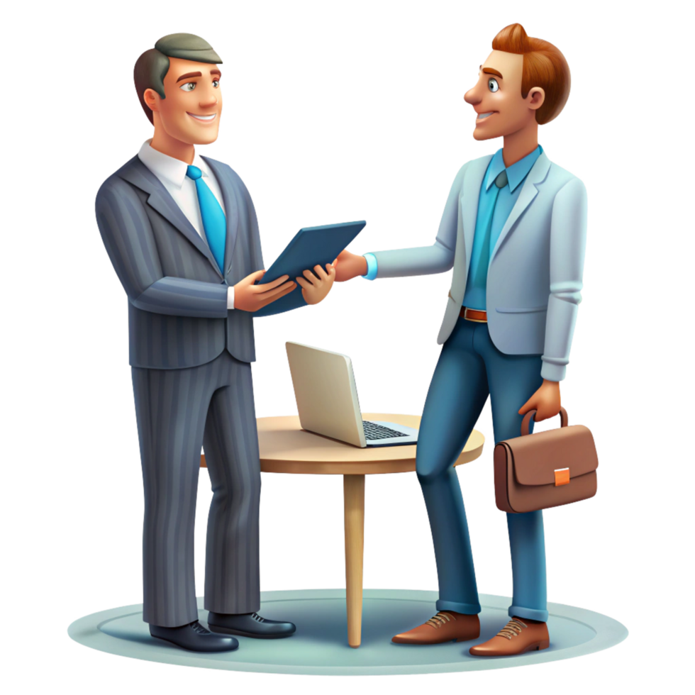 Business Partners Discussing Company Growth png