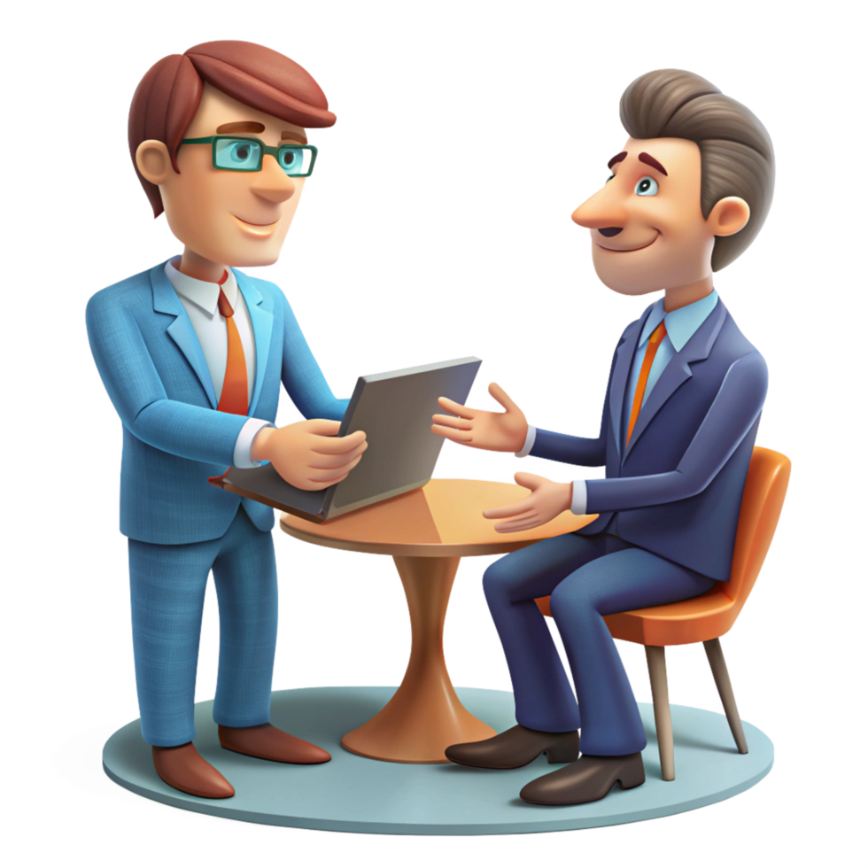 Professional Discussion Between Business Partners png