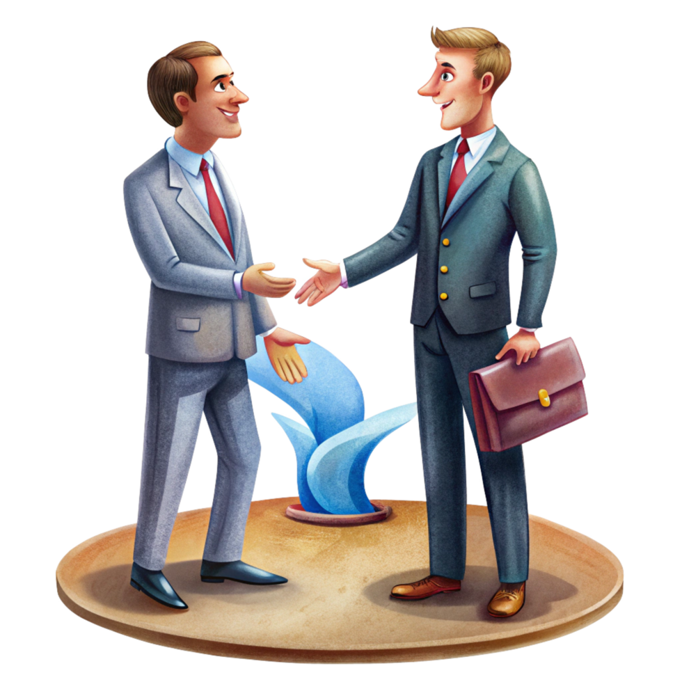 Business Partners Discussing Financial Plans png