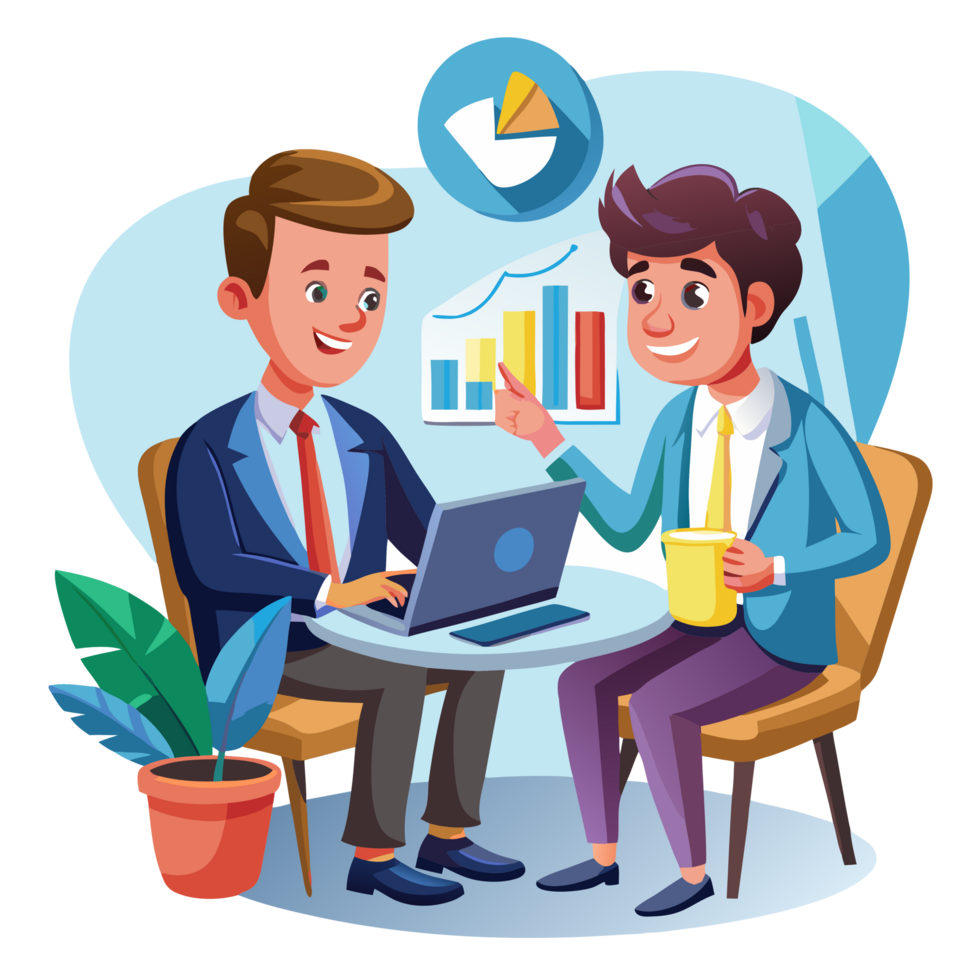 Business Partner Meeting for a Discussion png