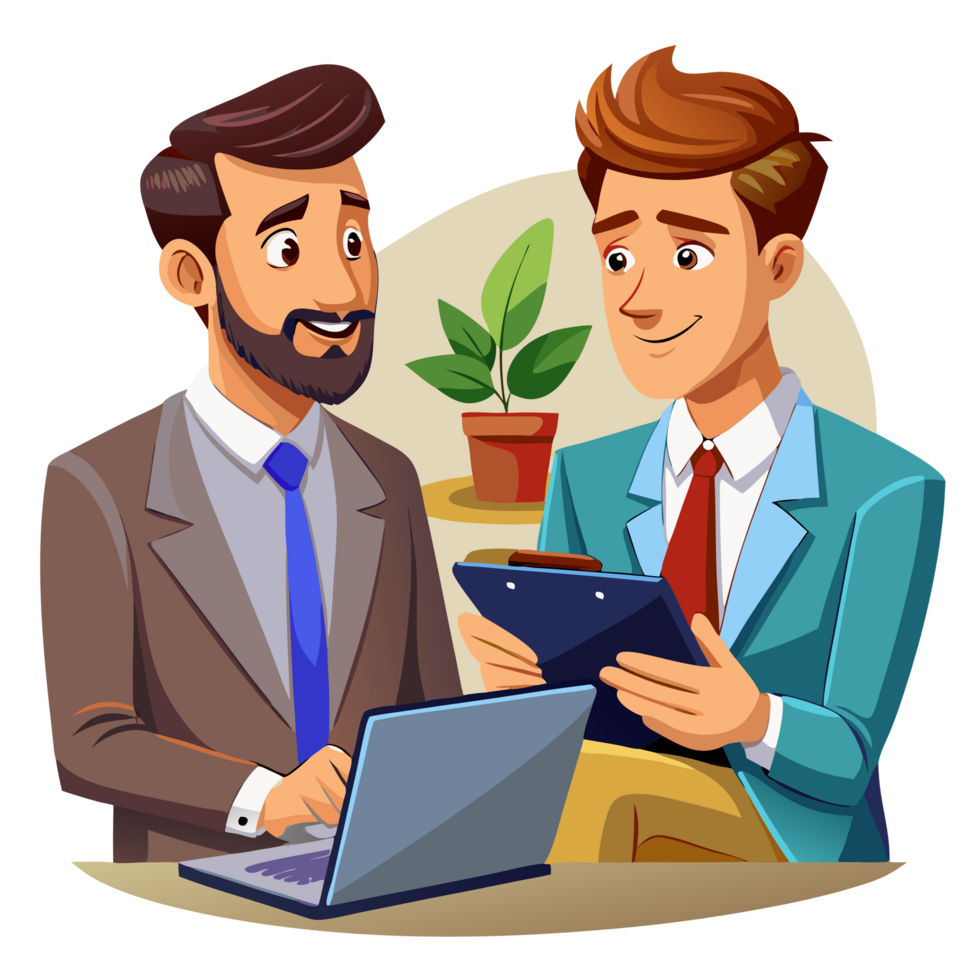 Business Partners Discussing a New Project png