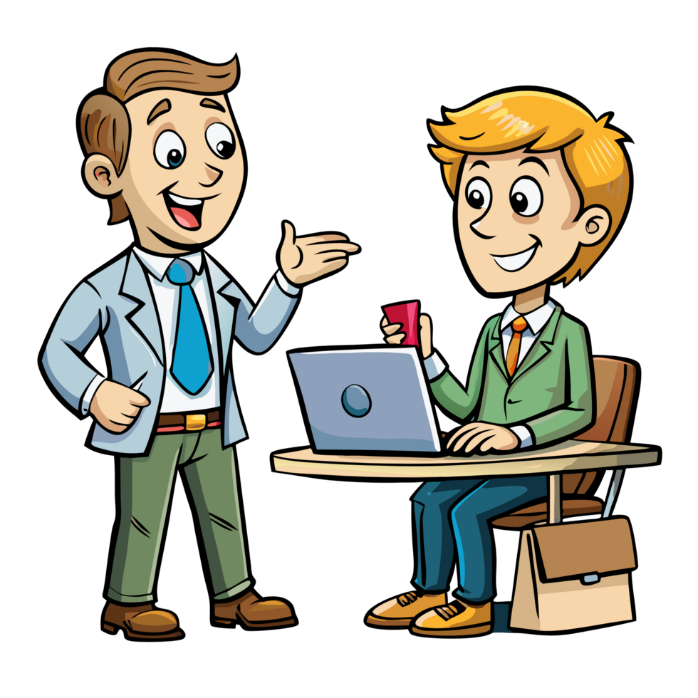 Business Partner Discussion in a Meeting png