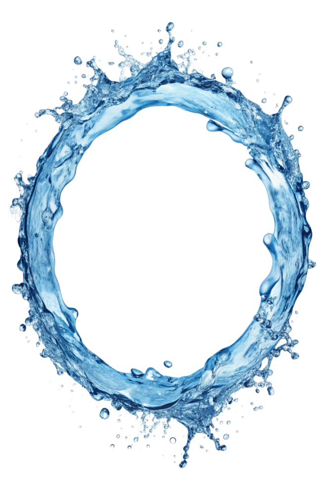 Water Splash Ring Design png