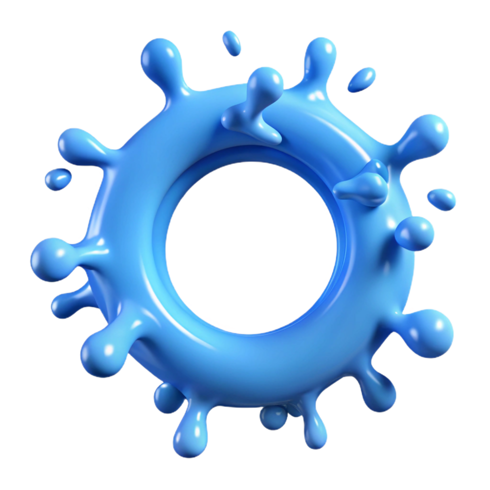 Perfect Round Water Splash Design png