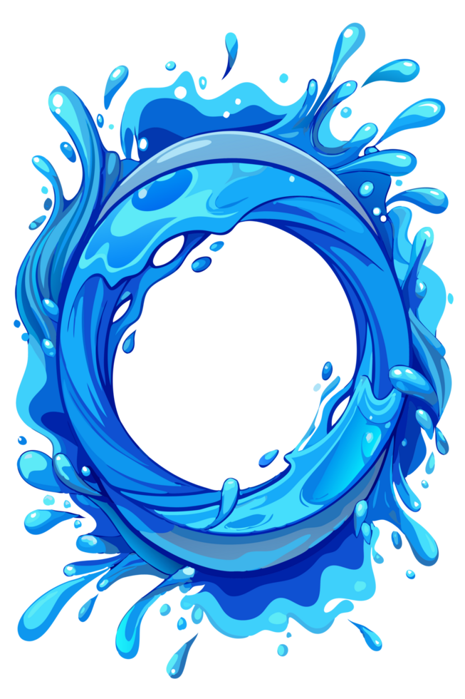 Perfect Water Circle in Motion png