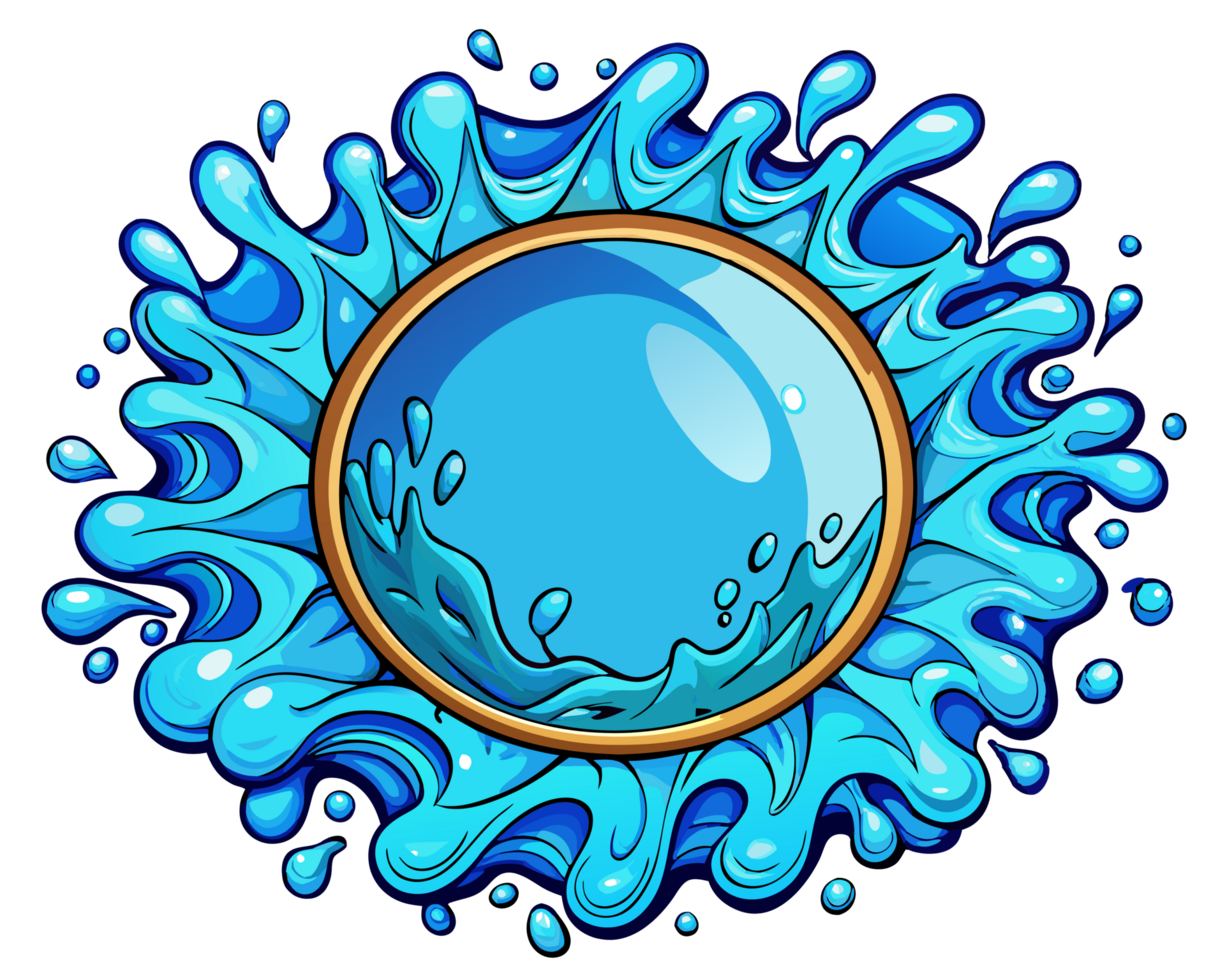 Round Splash of Water in Motion png
