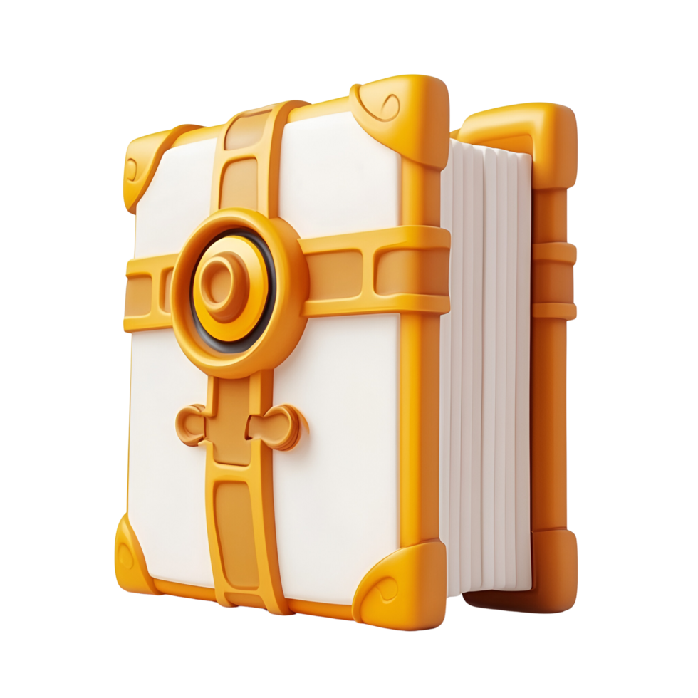 Ancient Tome Logo Illustration No Background Perfect for Print on Demand png
