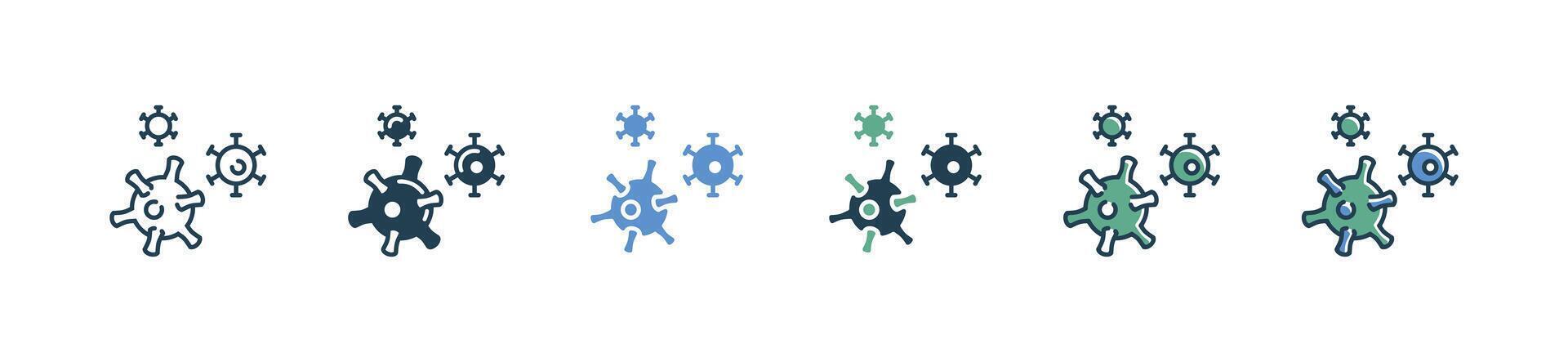 corona virus icon set infection pandemic corona virus disease illustration fro web and app vector