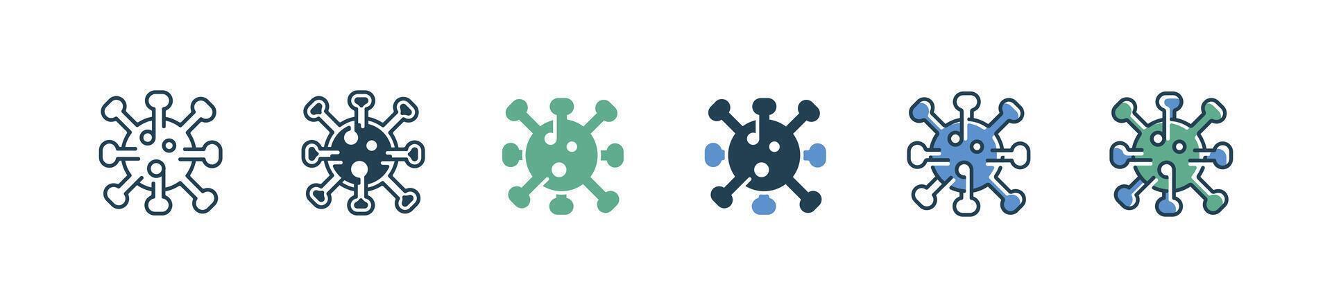 corona virus COVID-19 icon set infection pandemic corona virus danger disease illustration vector