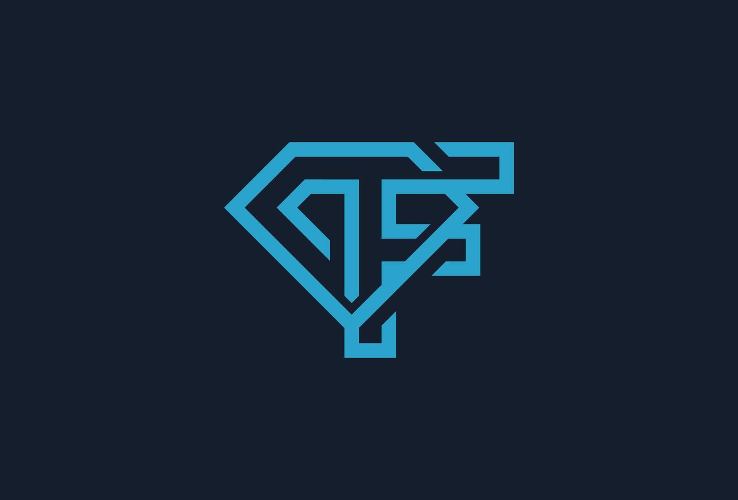 Letter F Diamond logo, letter F with diamond combination, usable for brand and company logos, jewelry logo design template element vector