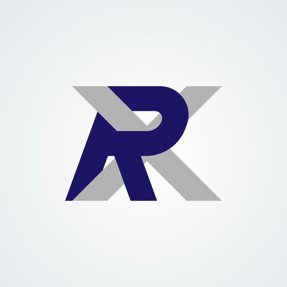 Initial RX or XR Logo design, Monogram Letter R with X combination vector