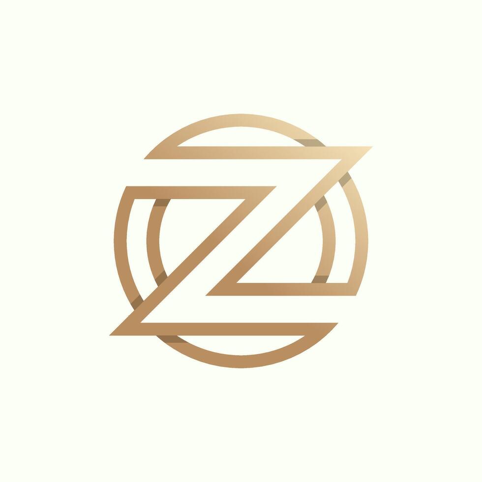 Initial OZ or ZO Logo design, Monogram Letter O with Z combination vector