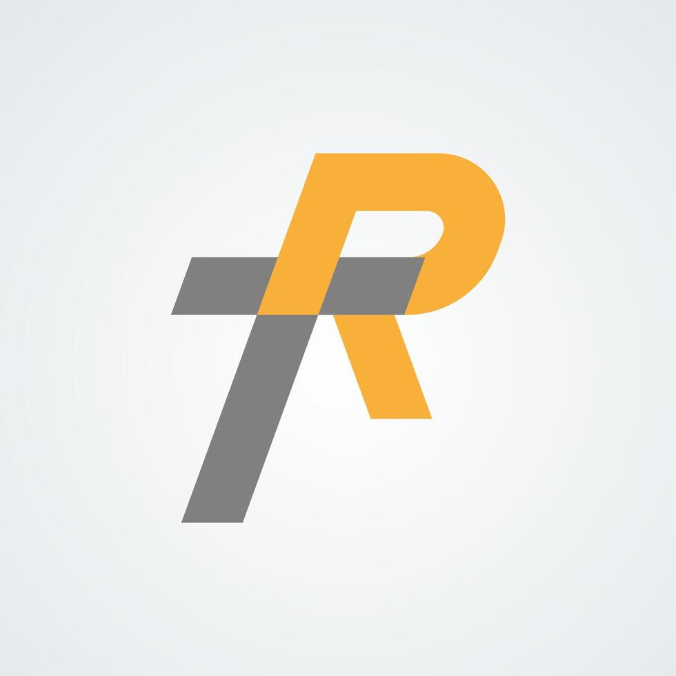Initial RT or TR Logo design, Monogram Letter R with T combination vector