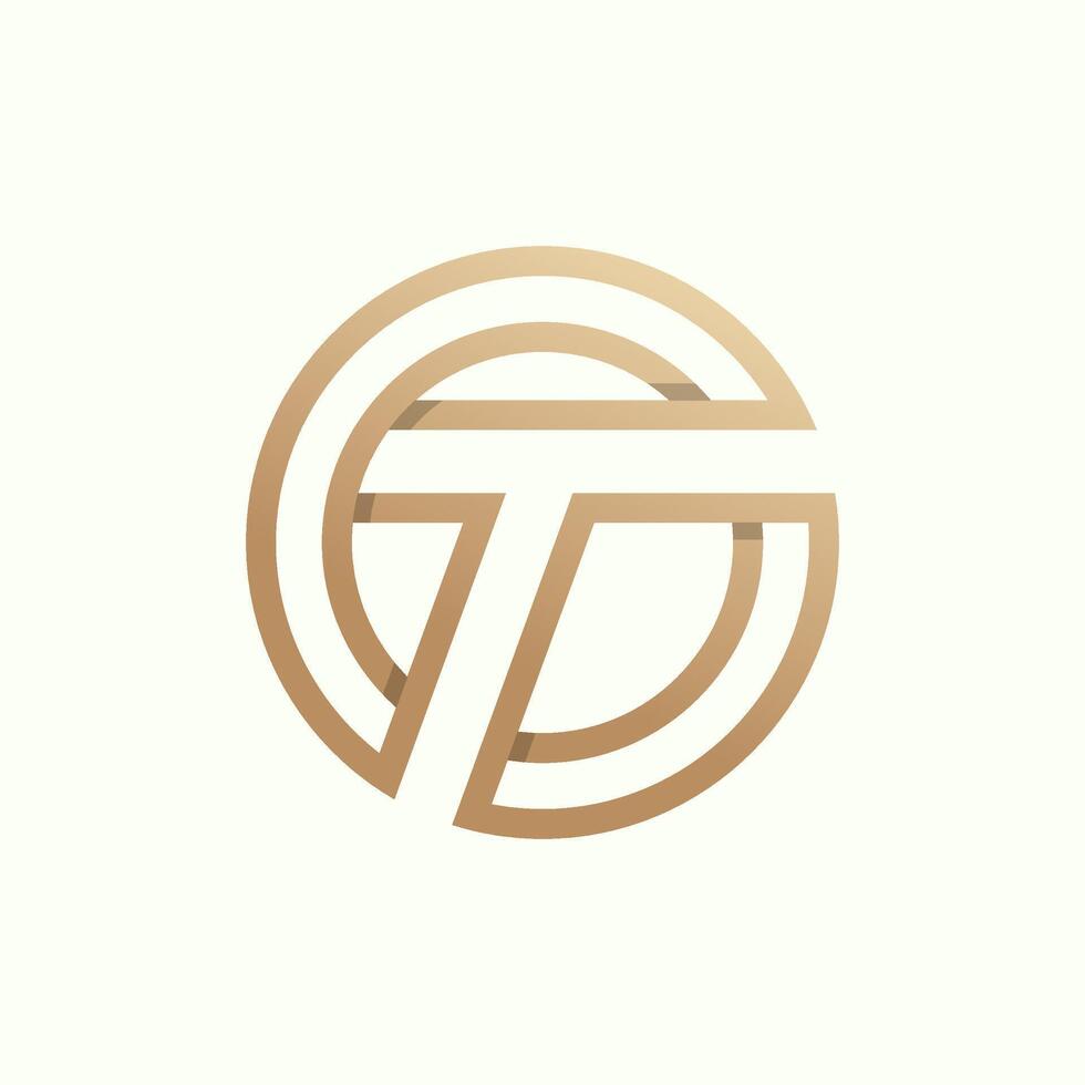Initial OT or TO Logo design, Monogram Letter O with T combination vector