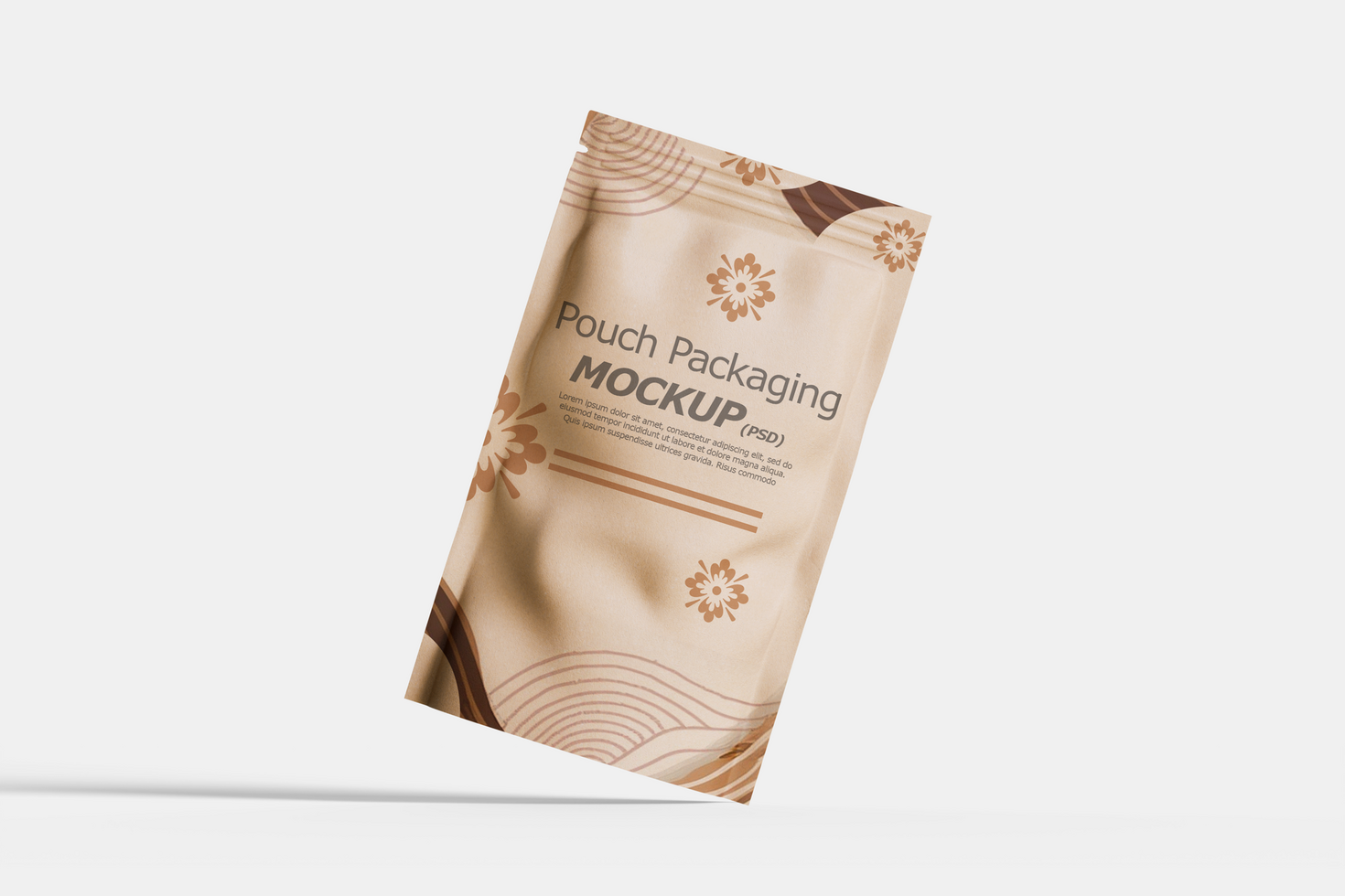 brown coffee seeds bag suitable for mockup concept. psd