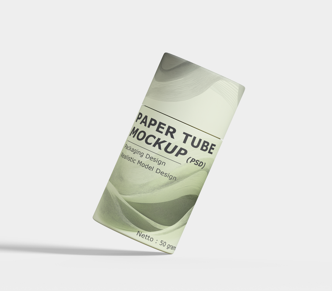 white paper tubes isolated on white background psd