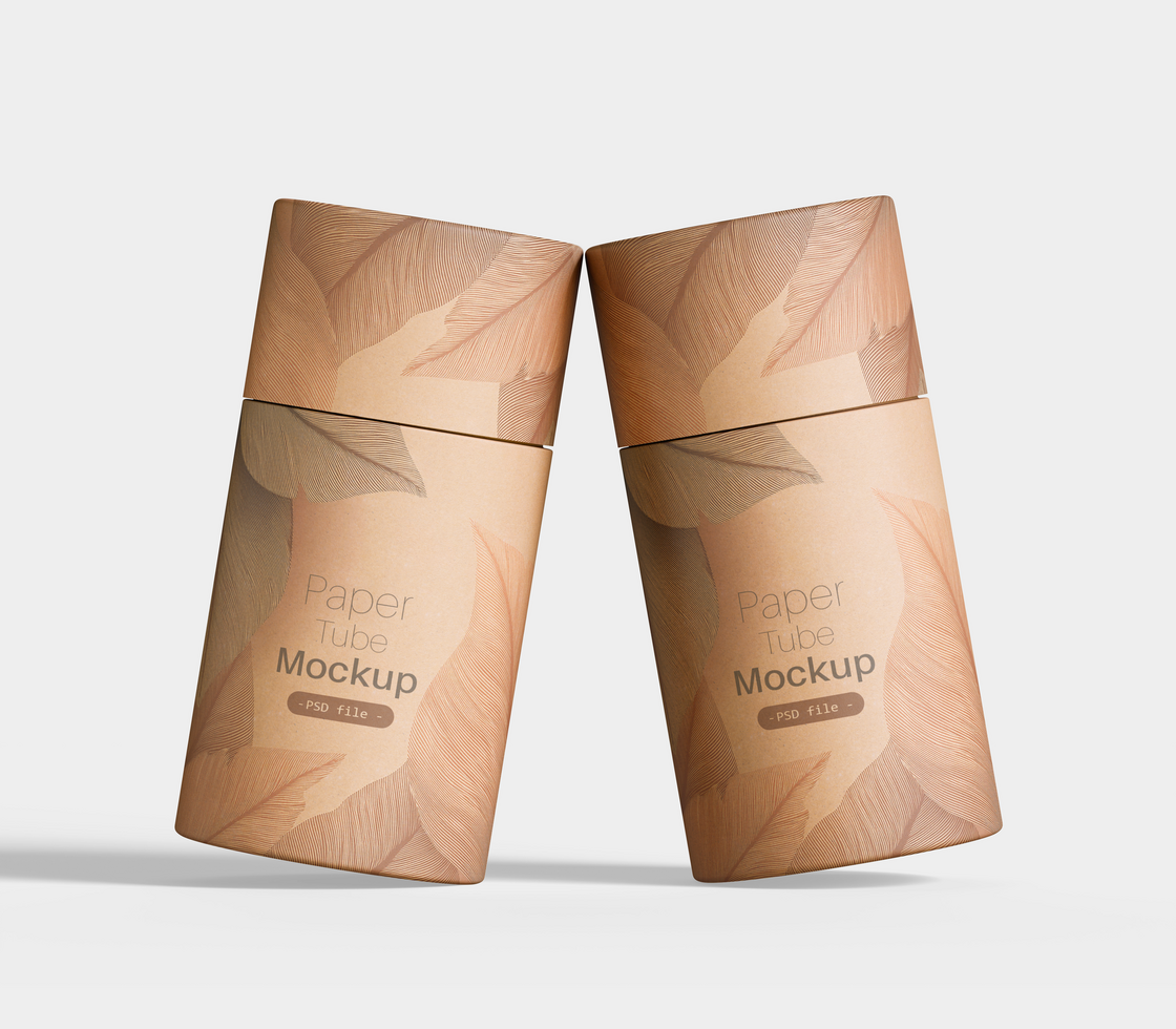 Kraft Paper Push Up Tube Packaging For Branding. psd