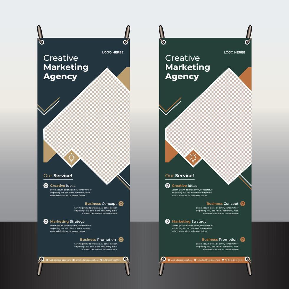 Business rollup design set, perfect for creative professional business vector