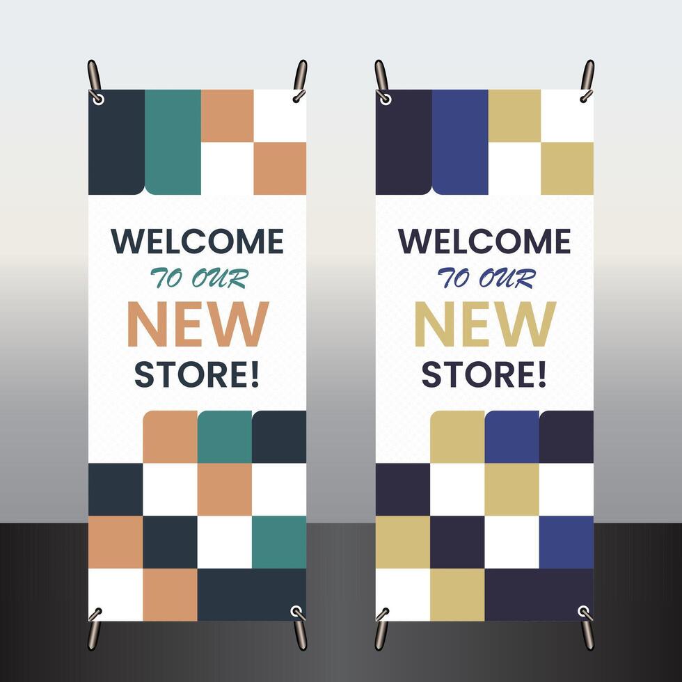 Corporate business rollup template design set with different colors 01 vector