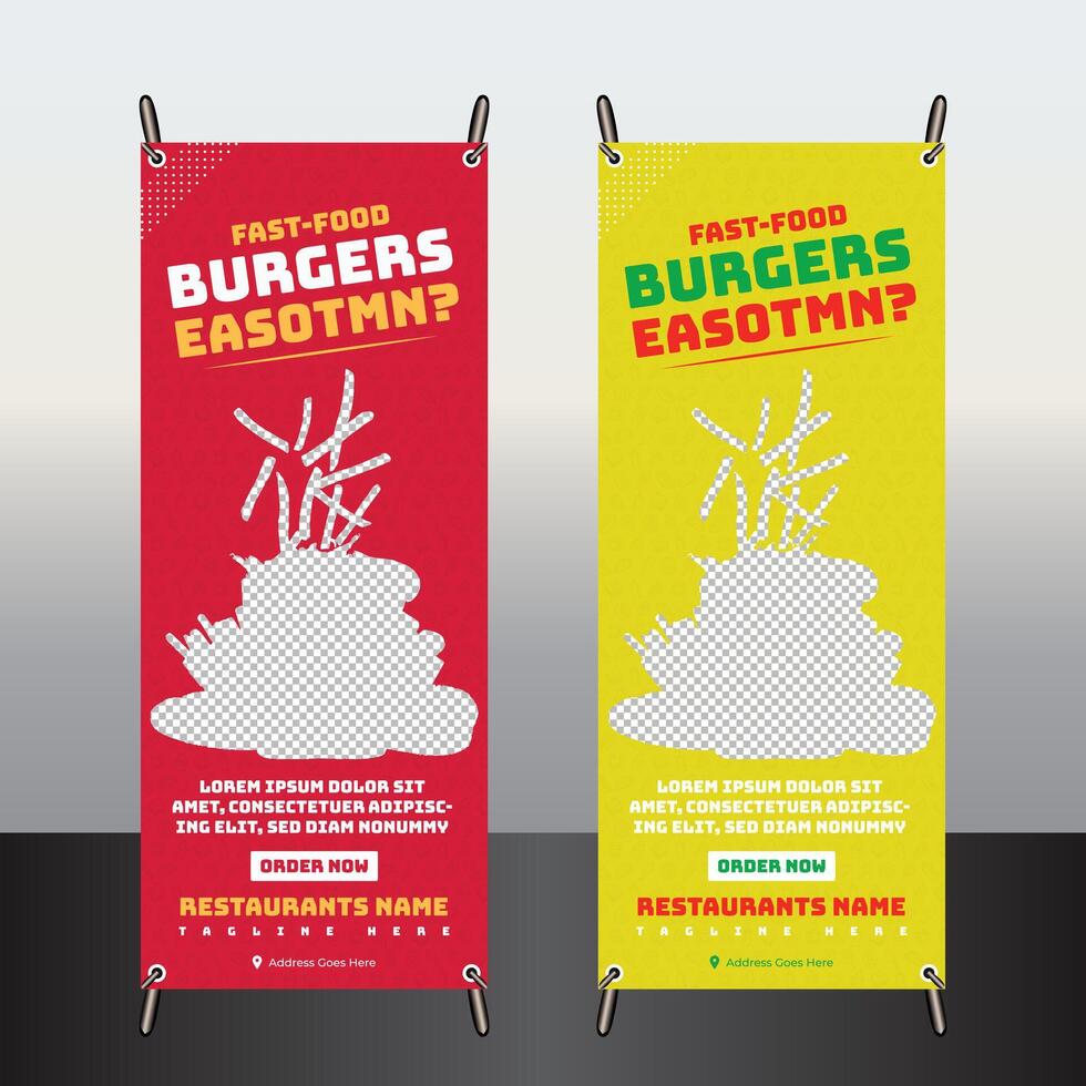Business rollup Layout with Colorful Accents vector