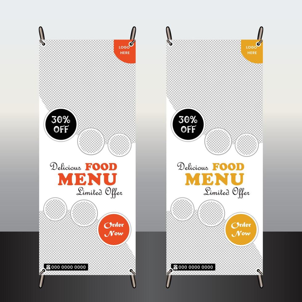 New food rollup design, space for photo background, , business proposal, promotion, publication illustration template. vector