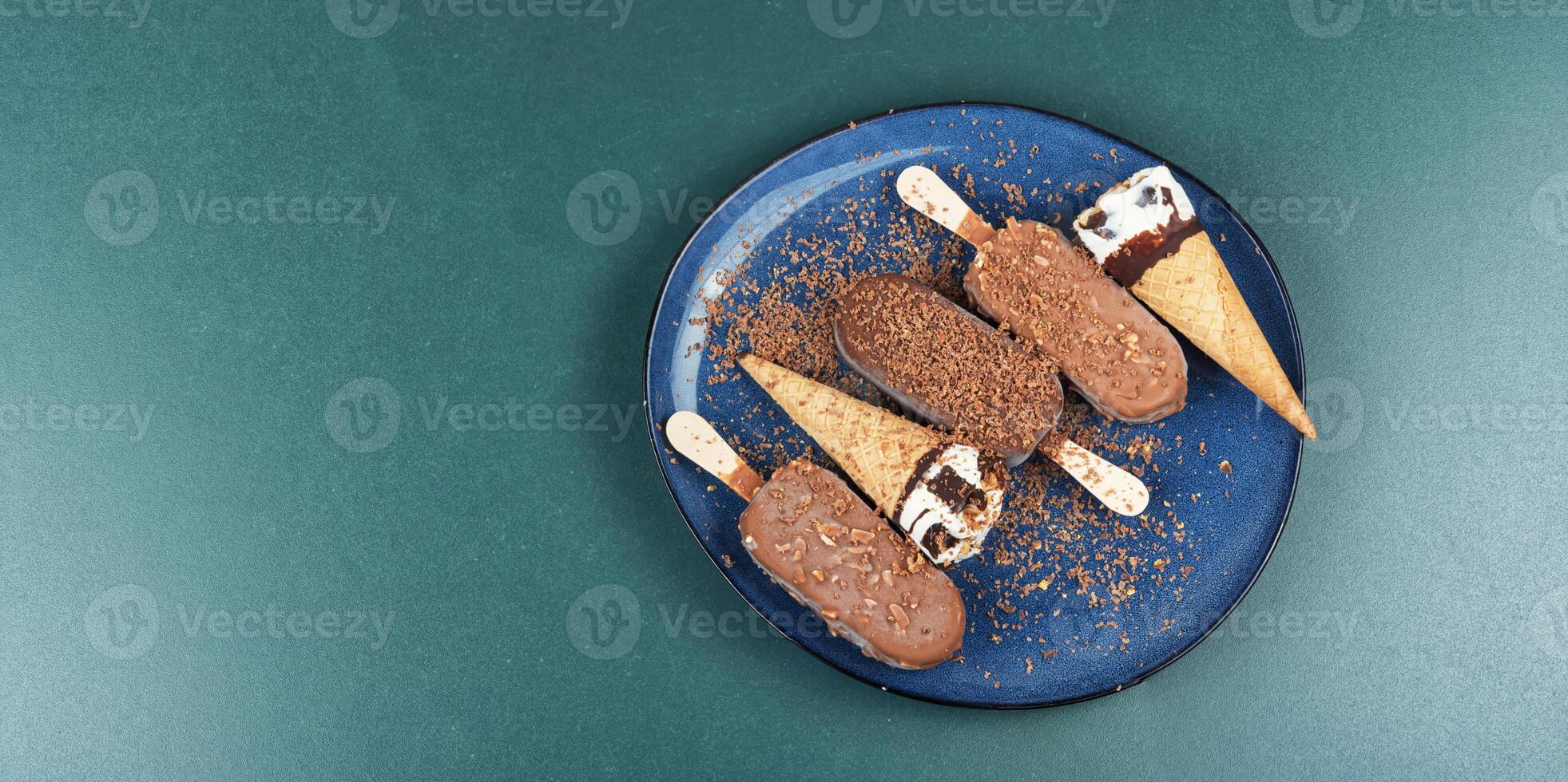 Ice cream on a stick. photo