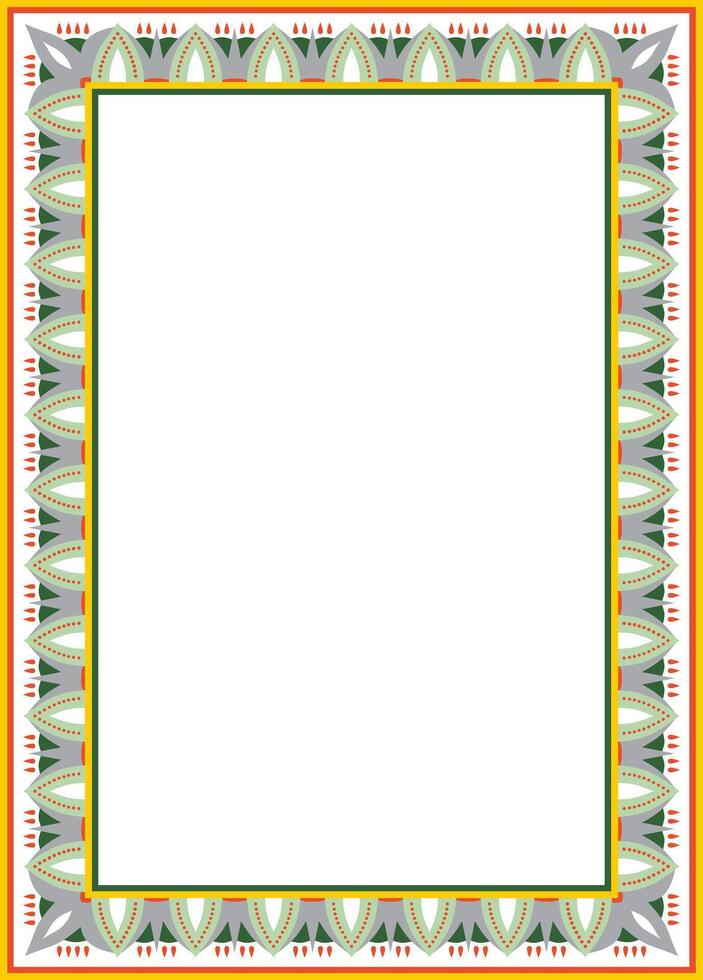 square colored Egyptian ornament. Endless border, ancient Egypt frame. vector