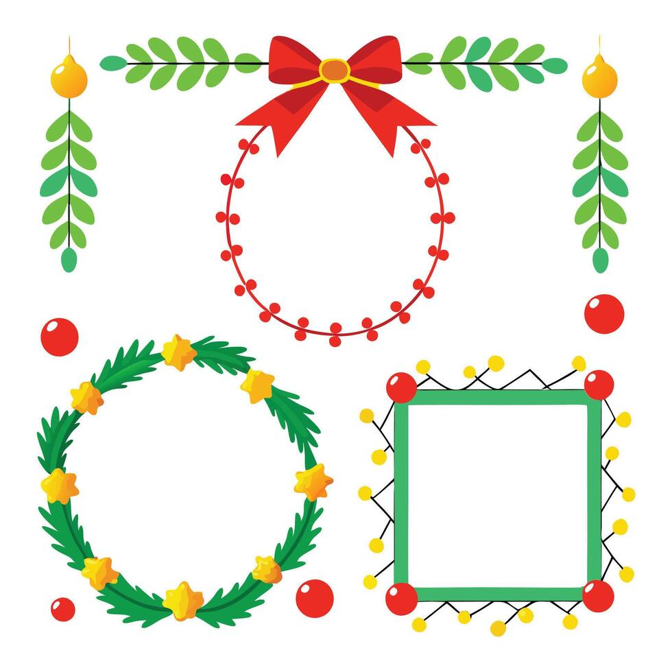 Festive borders collection. vector