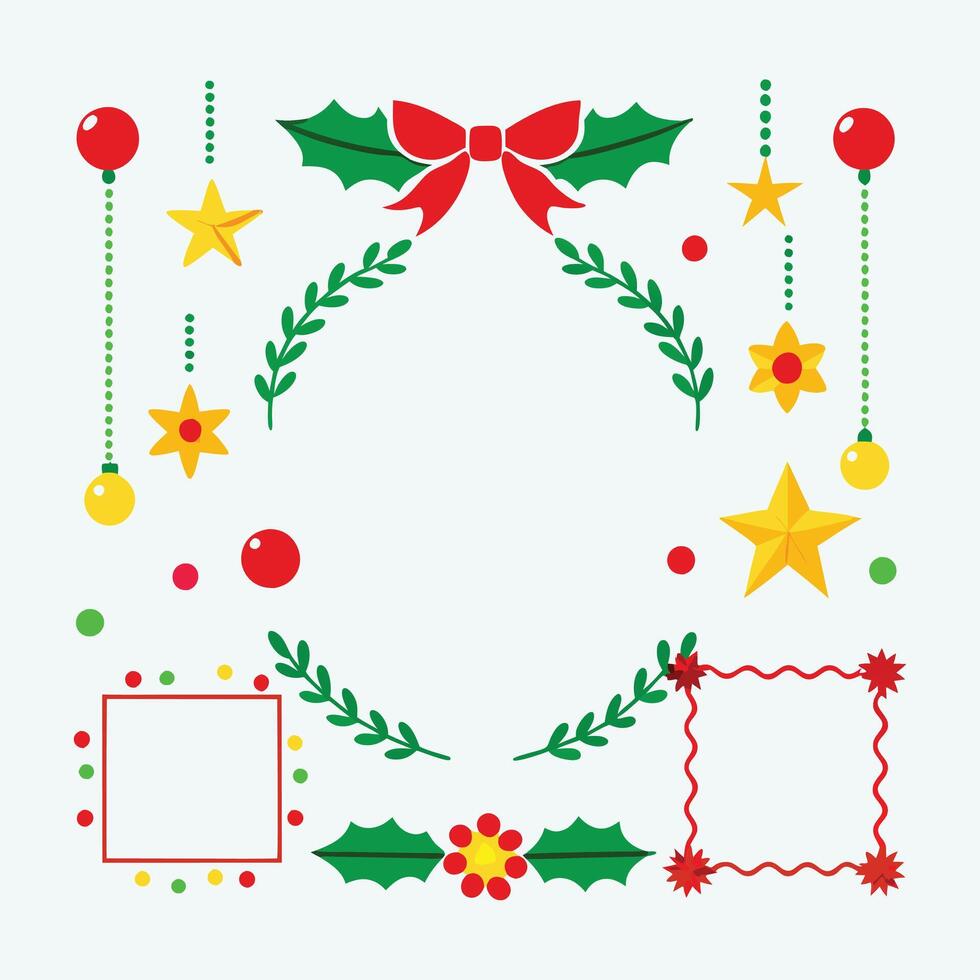 festive holiday borders and frames collection vector