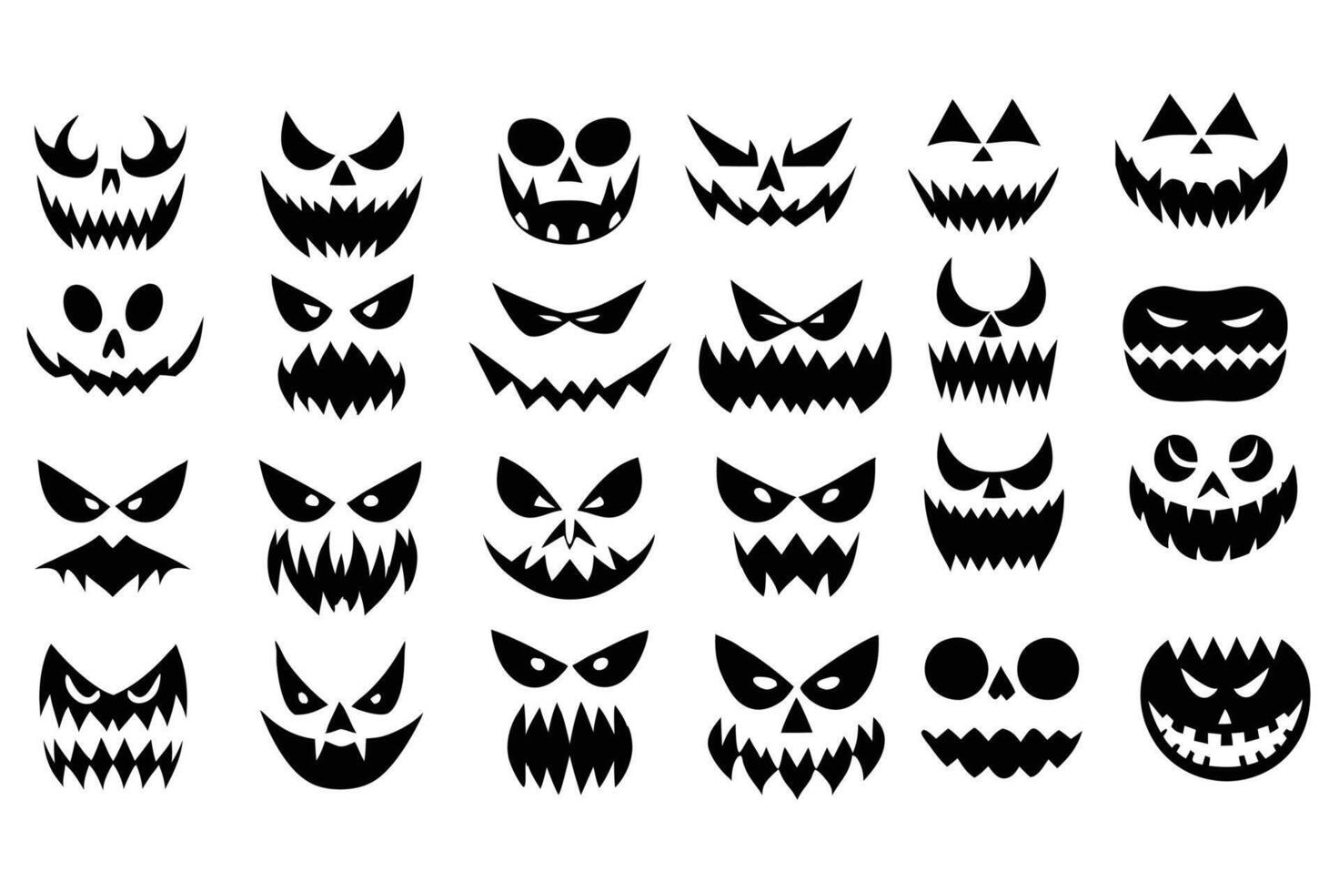Halloween faces illustration.. vector