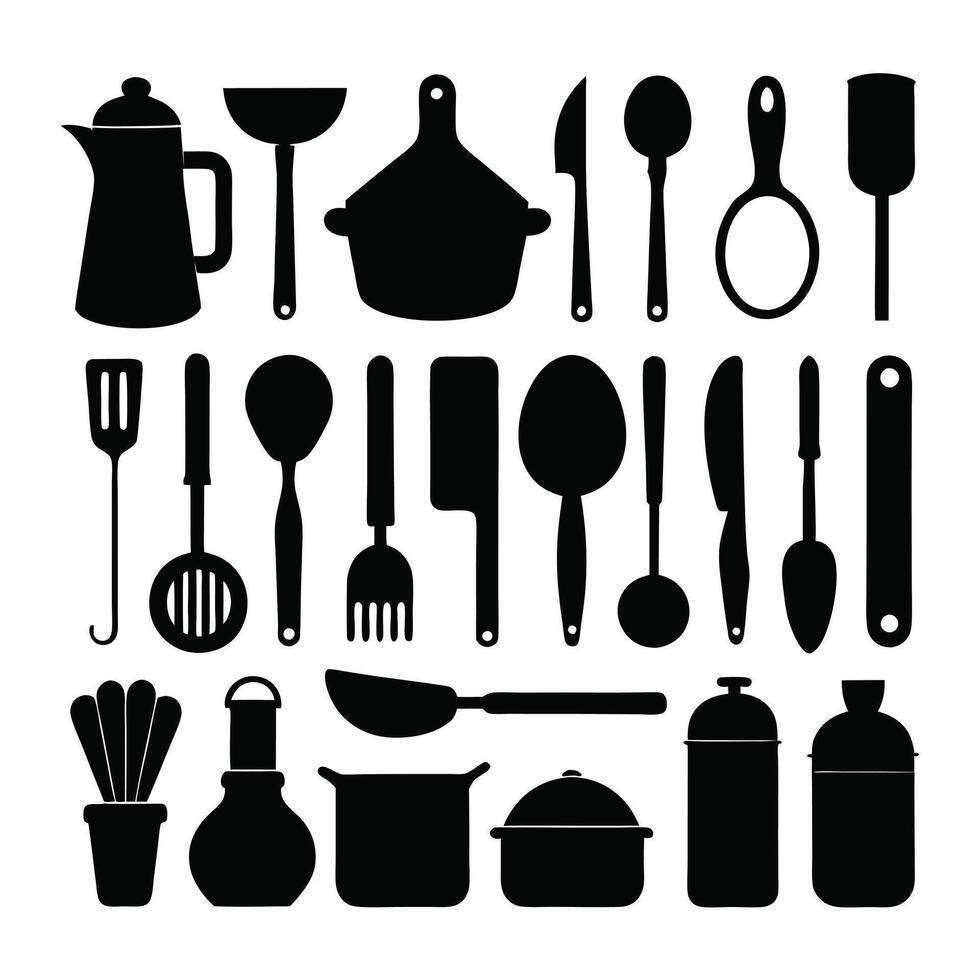 Essential kitchen tools . vector