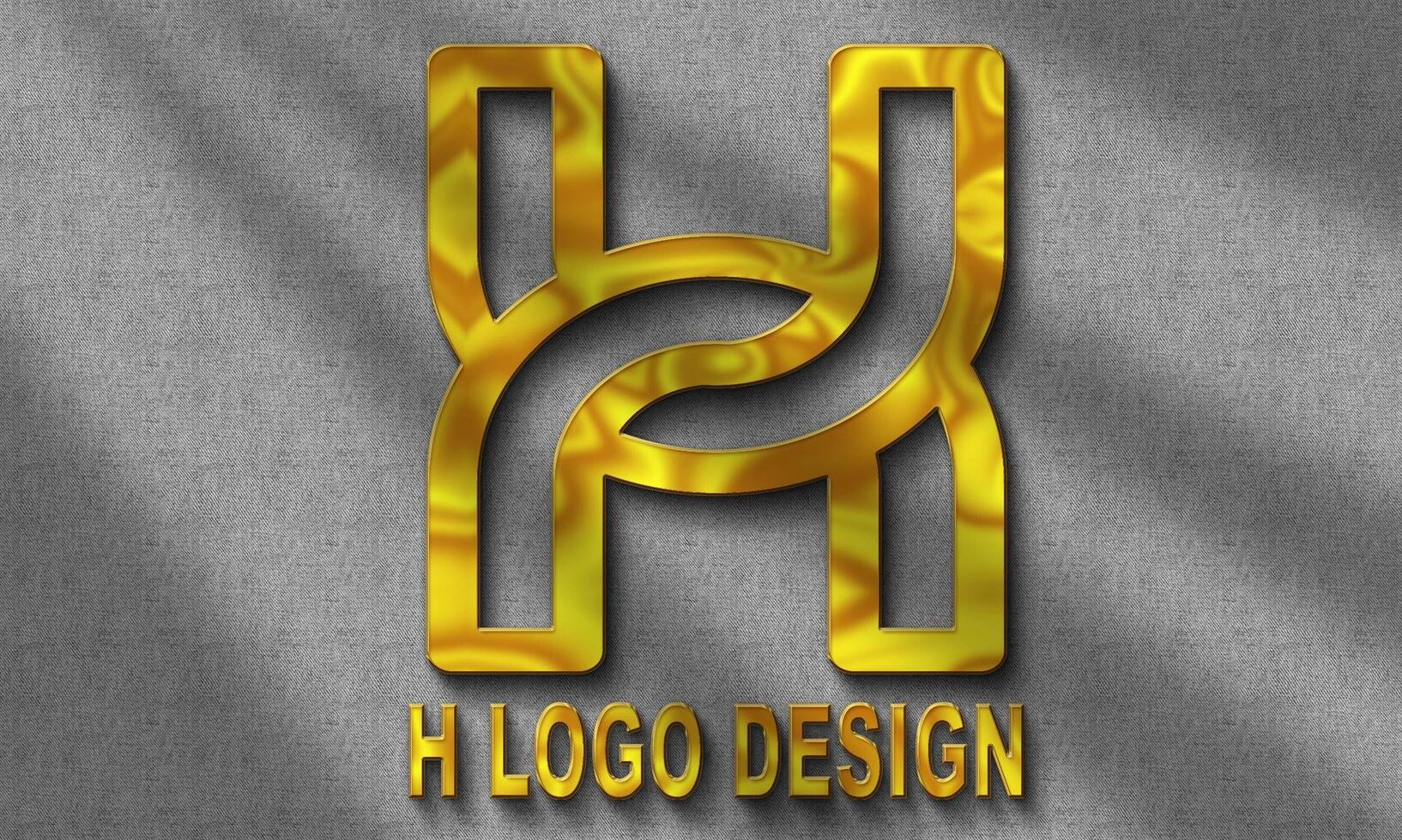 Print creative modern color full mockup logo design photo