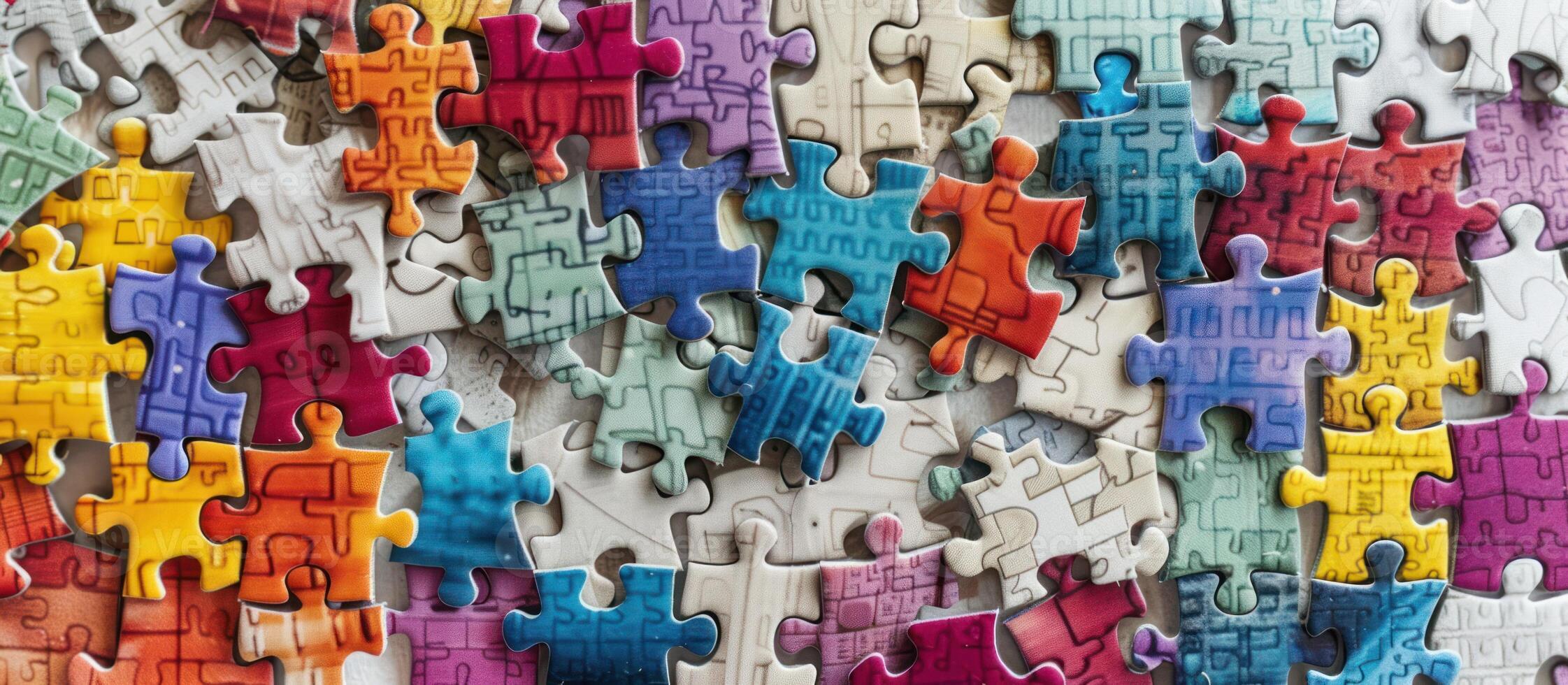 Multi colored puzzle. photo