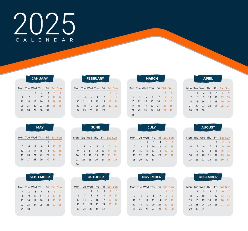 Crafting Days 2025 Wall Calendar vector