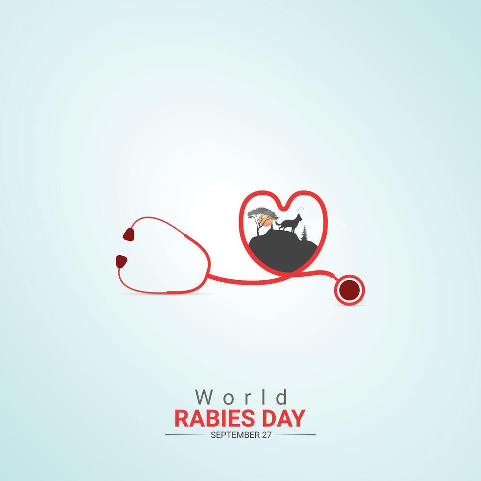 World rabies day vector