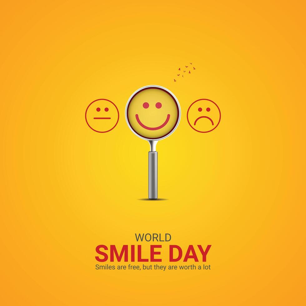 World Smile Day. Smile Day creative design for social media ads vector