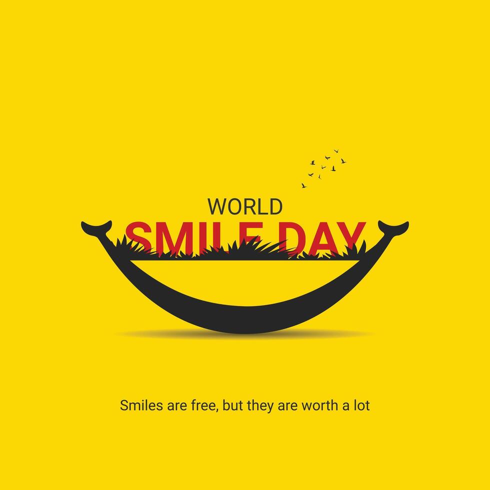 World Smile Day. Smile Day creative design for social media vector
