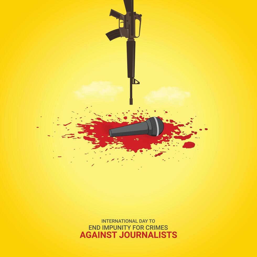 International Day to End Impunity for Crimes against Journalists Creative illustration vector