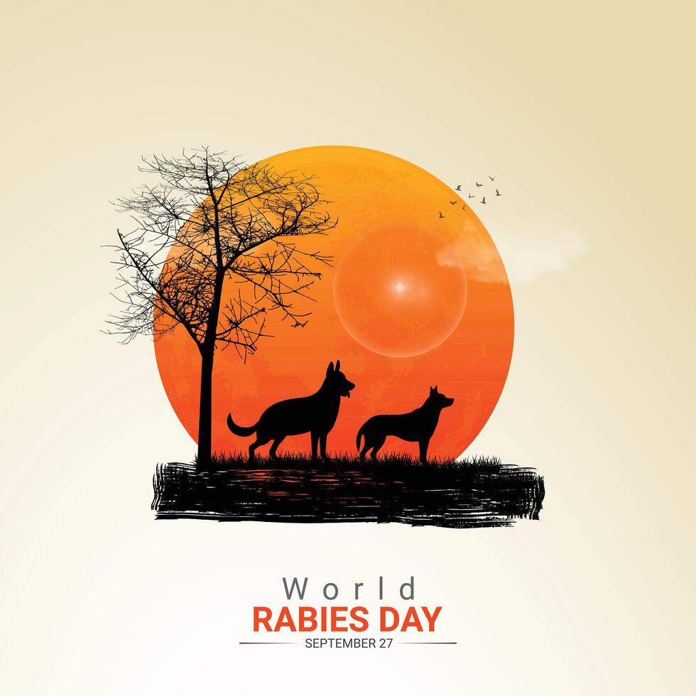 World rabies day illustration vector