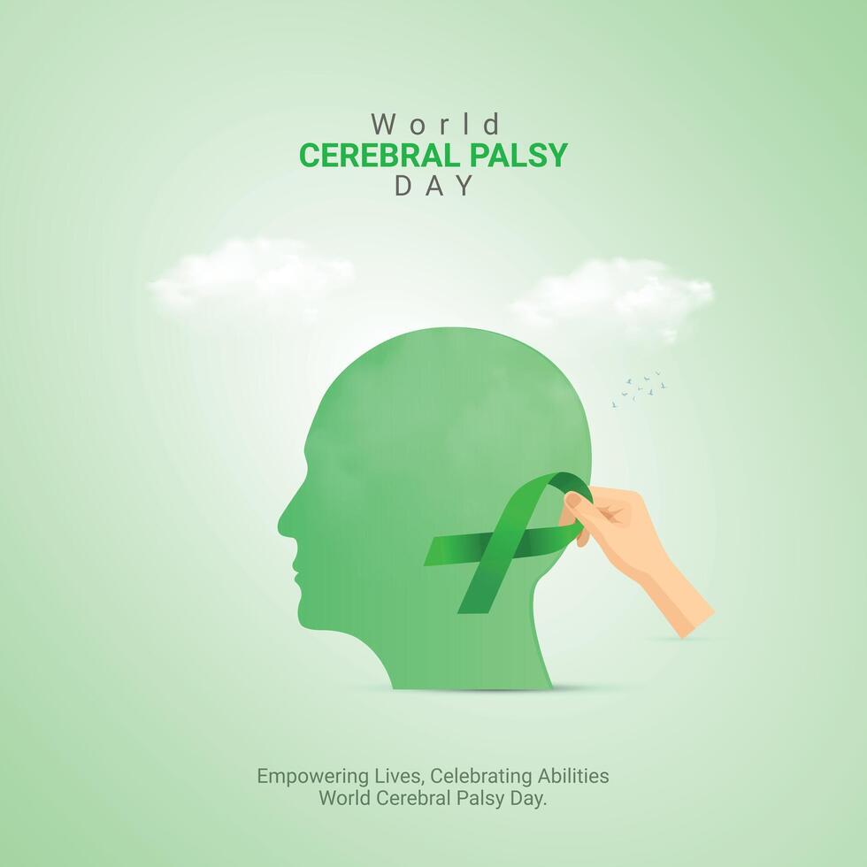 world cerebral palsy day. cerebral palsy day creative ads design vector