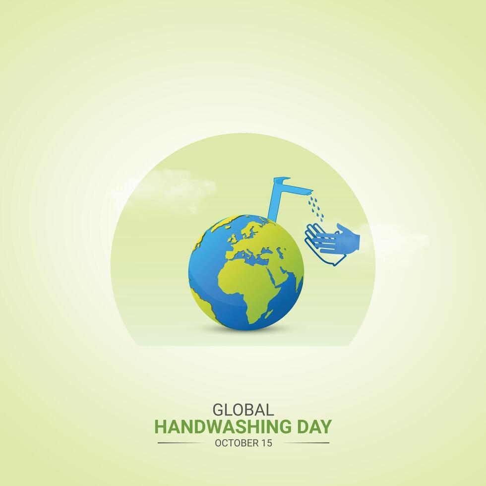 Global Handwashing Day creative design vector