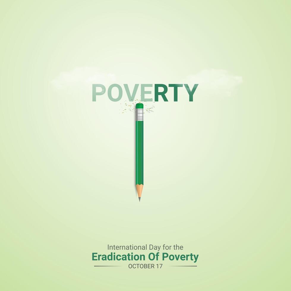 International Day for the Eradication of Poverty design for banner social media vector