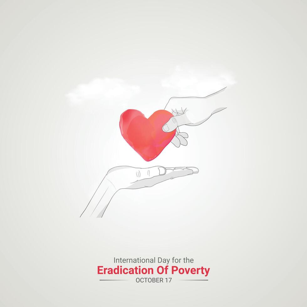 International Day for the Eradication of Poverty design for banner vector