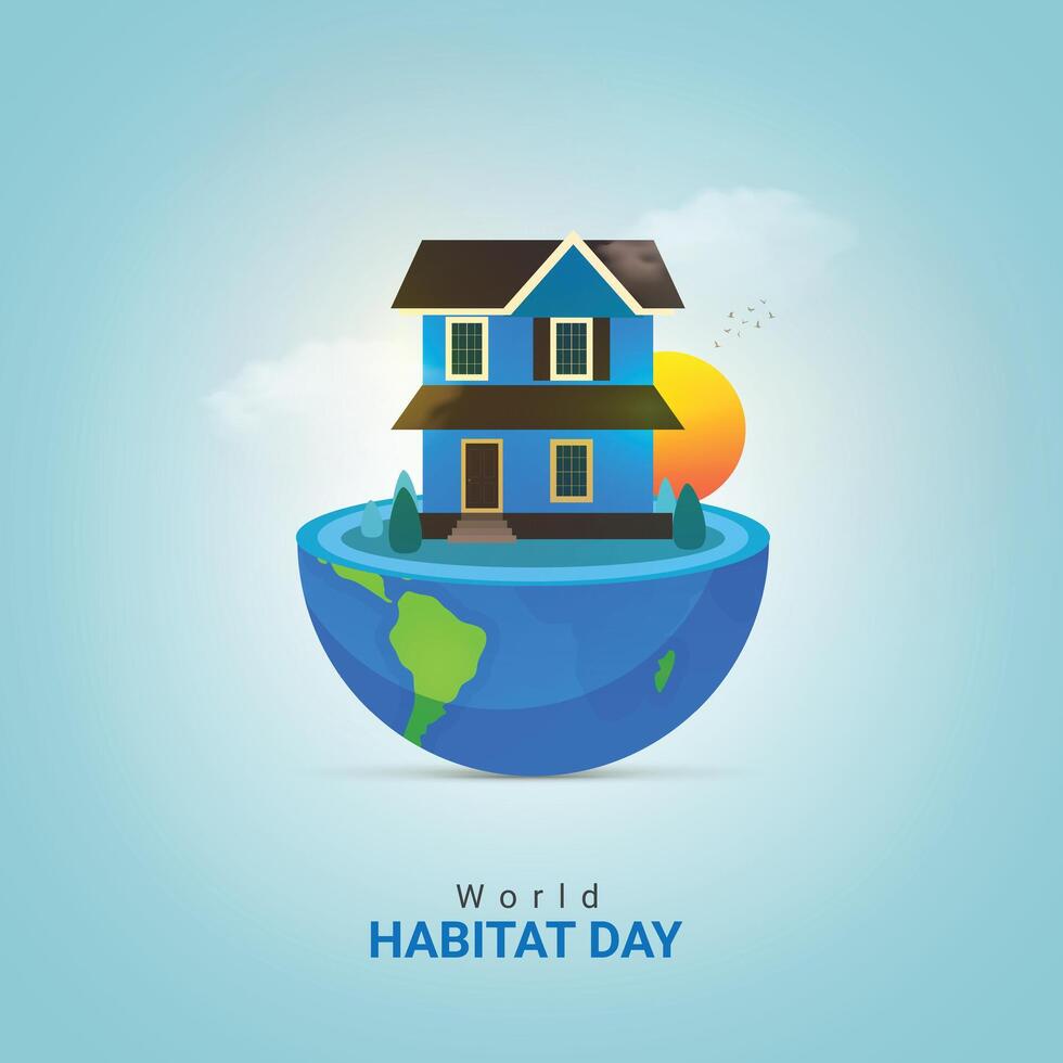 world habitat day vector