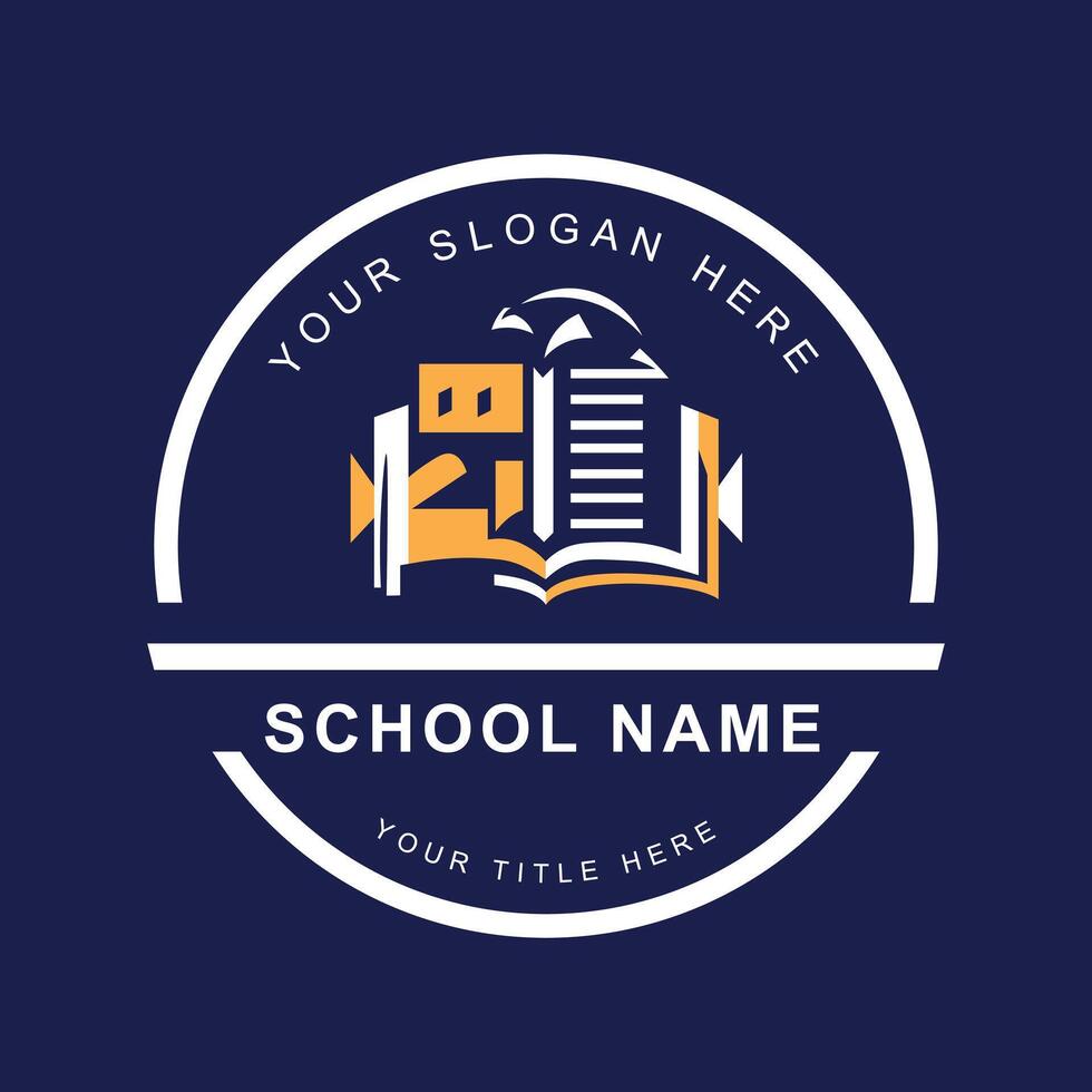 school academy logo- open school design vector