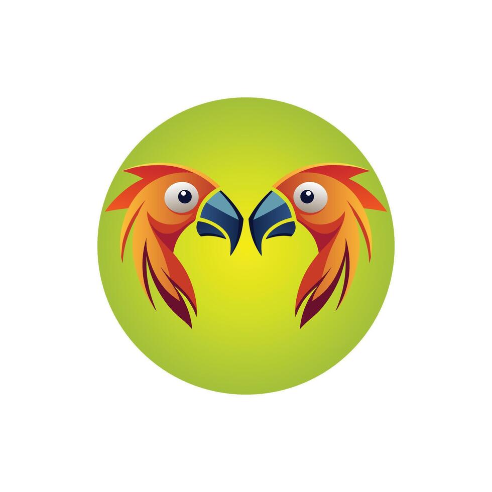 A Parrot head logo Icon illustration vector