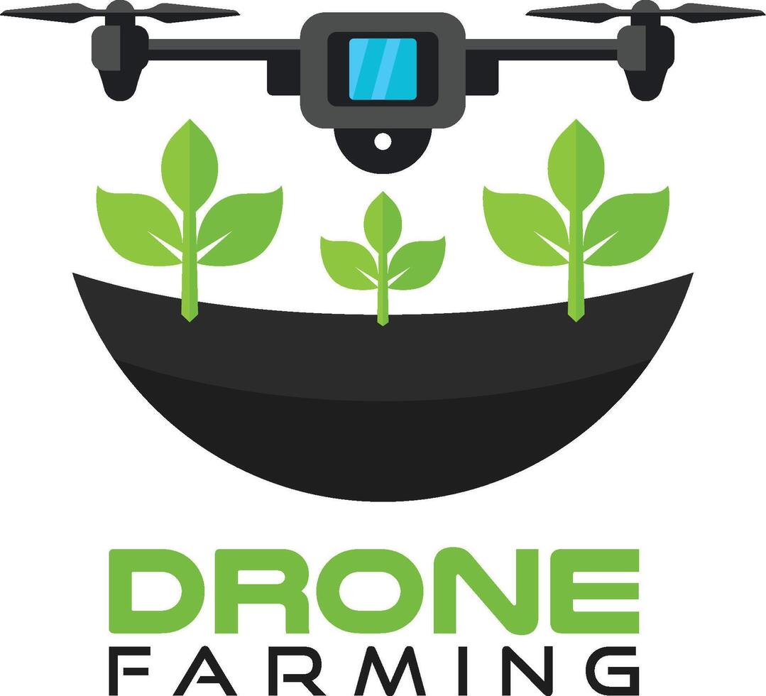 Drone Photography Farming Modern Logo 3 vector