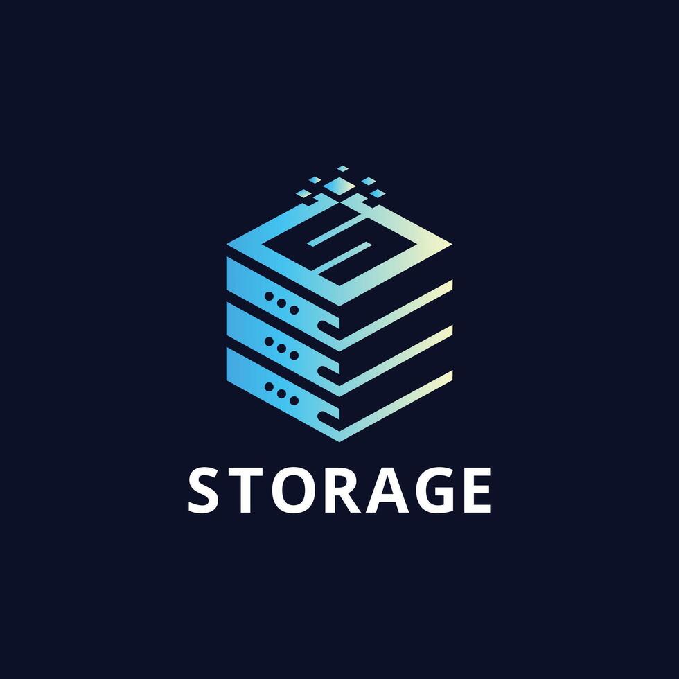 Cloud Data Storage Hosting Server Networking Hexagon Cube S Letter Modern File Transfer Logo vector