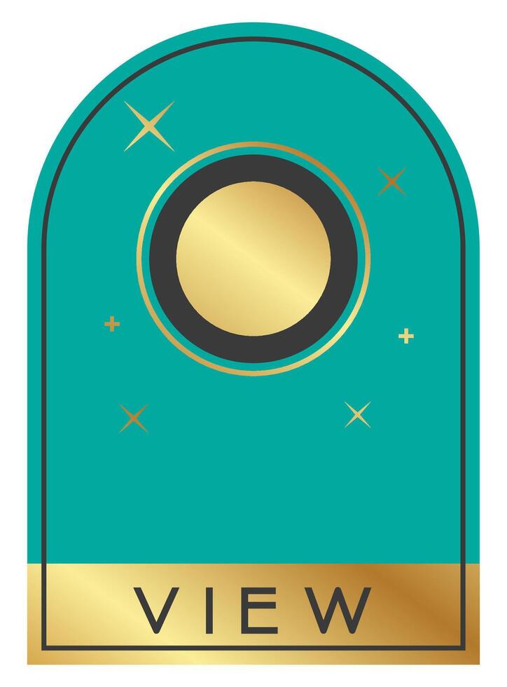 view gold text box on white background vector