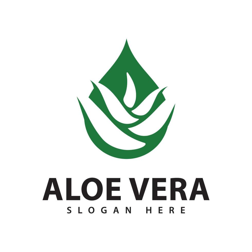 Aloe Vera Logo Design Template vector